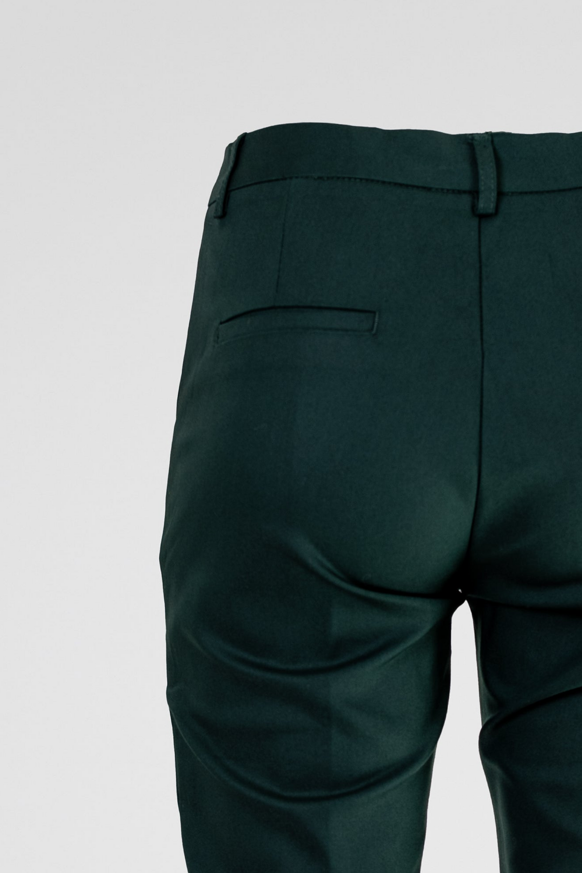 Дамски тъмнозелен панталон с висока талия – Forest Tailored Pants