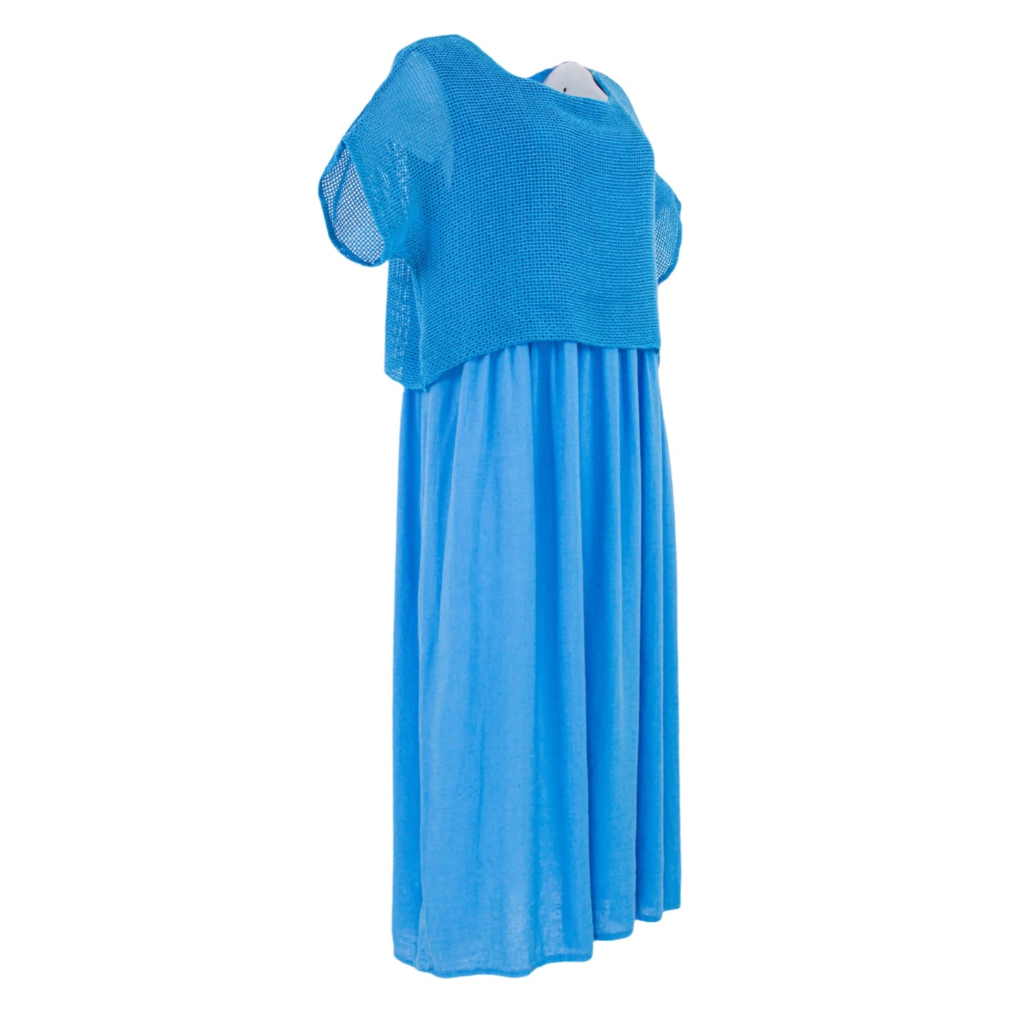 Лятна синя рокля Blue Breeze с ефирна материя – 6sense.bg