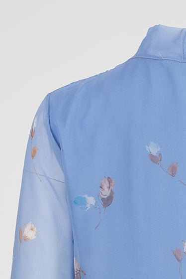 Дамска ефирна блуза с панделка - Soft Sky