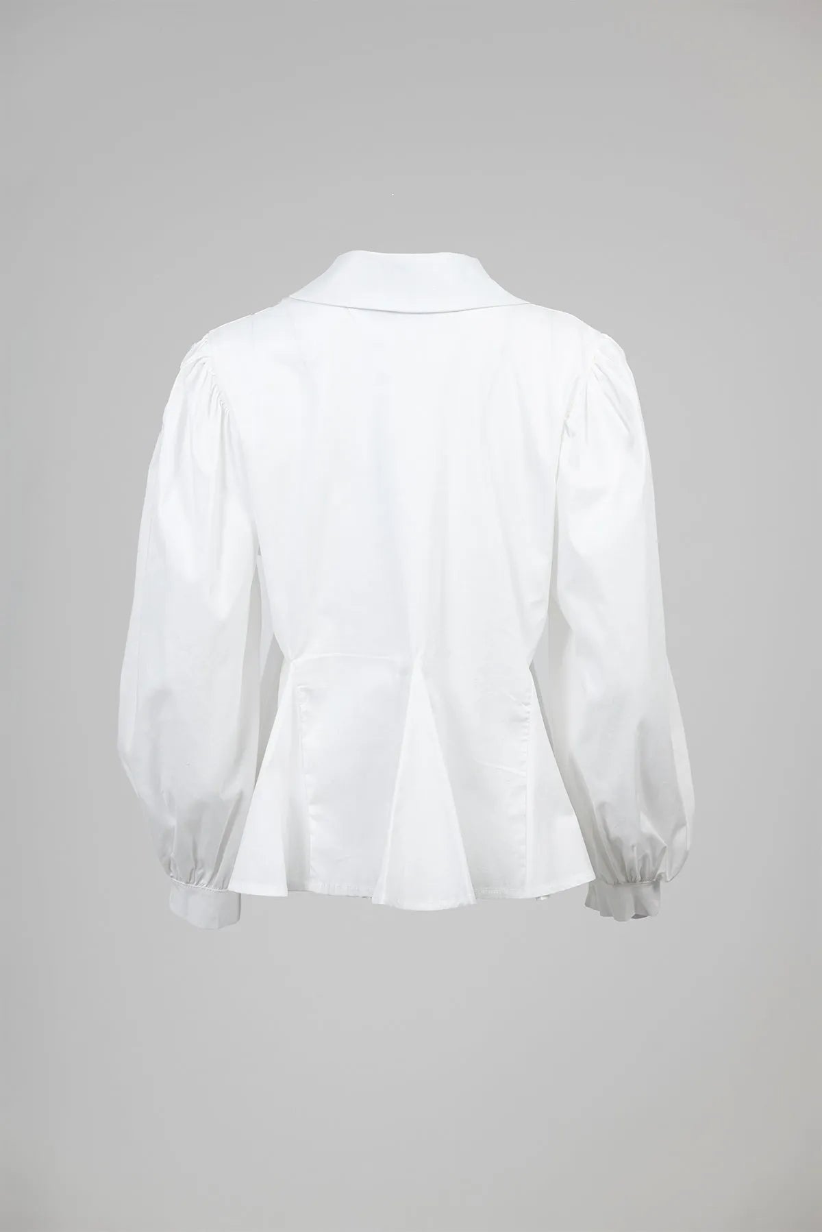 Дамска бяла риза с буфан ръкави - Silky White