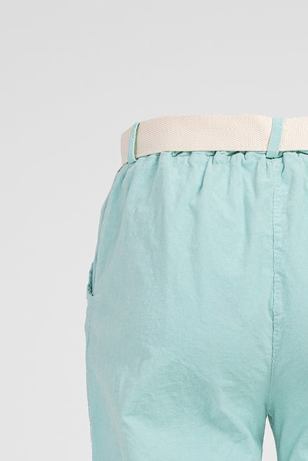 Дамски джинси в цвят мента с колан – Mint Breeze