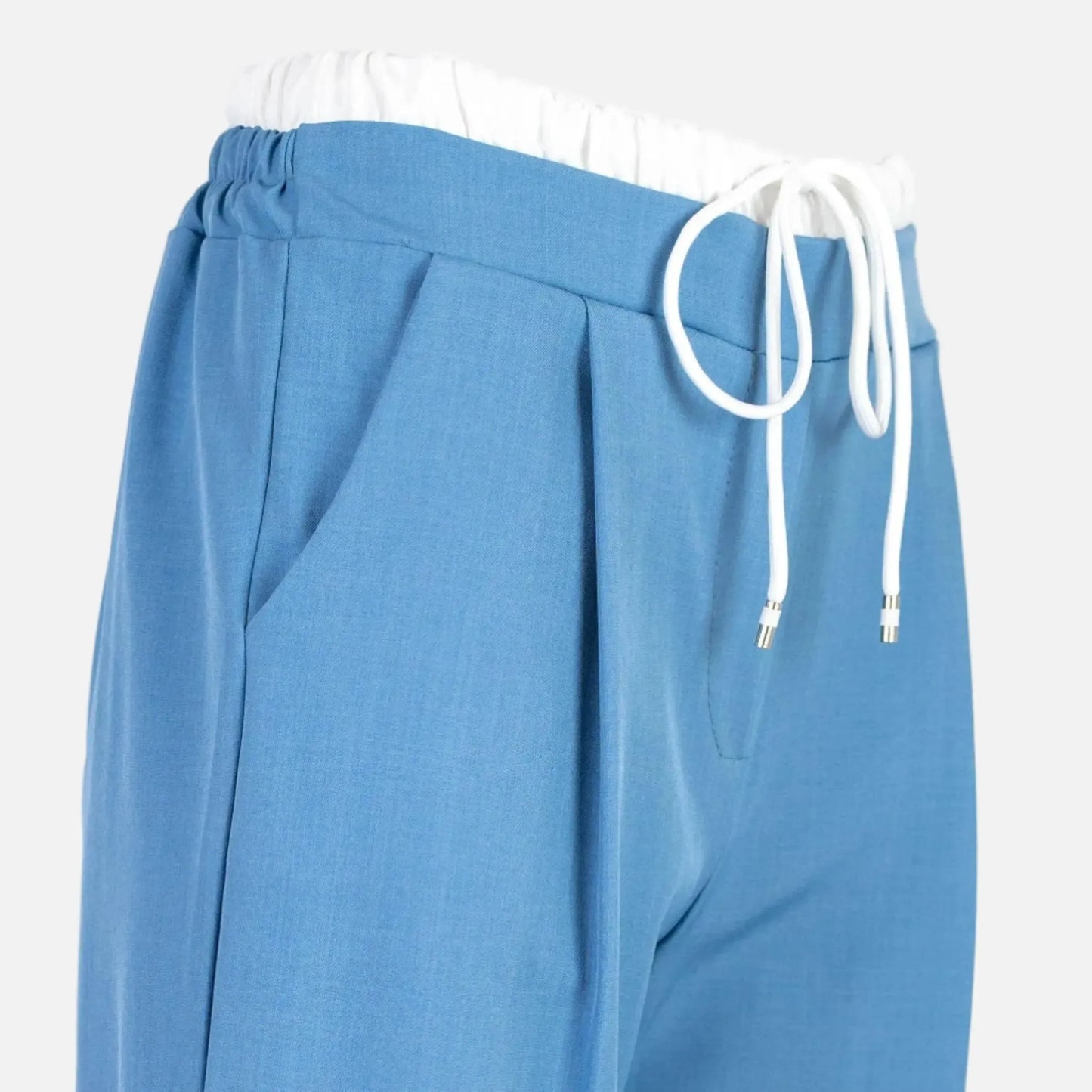 Дамски панталон в морско синьо с връзки | колекция есен-зима 6Sense