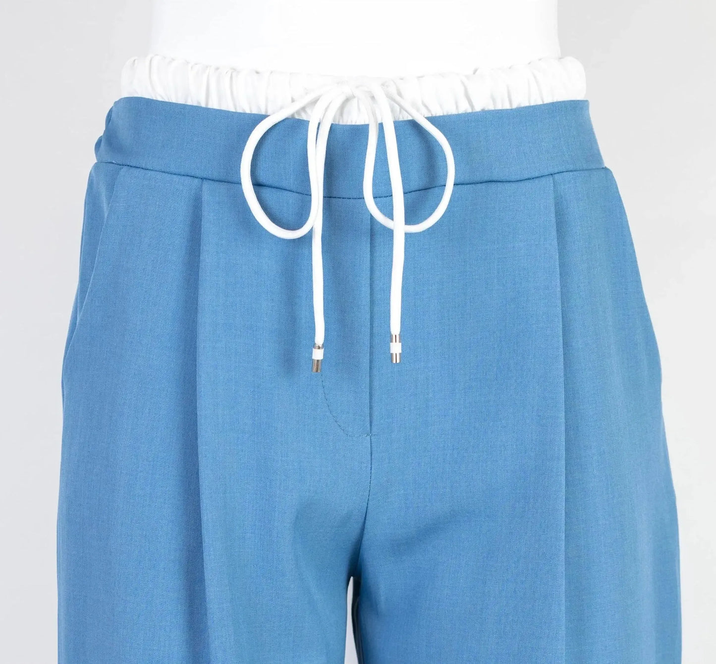 Дамски панталон в морско синьо с връзки | колекция есен-зима 6Sense