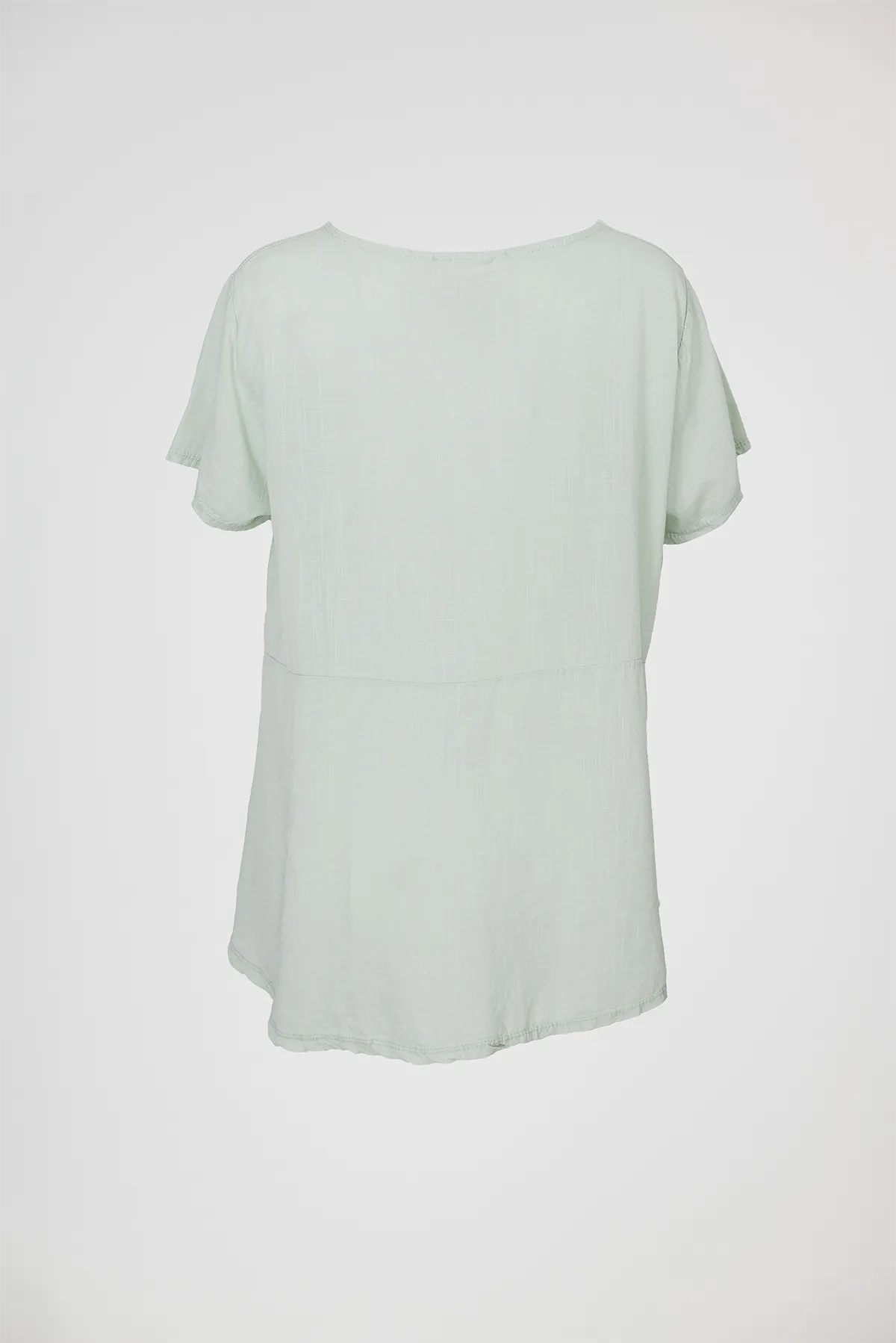 Дамска блуза с къс ръкав в резеда - Plus Size - Natural Ease-блуза с къс ръкав-6Sense