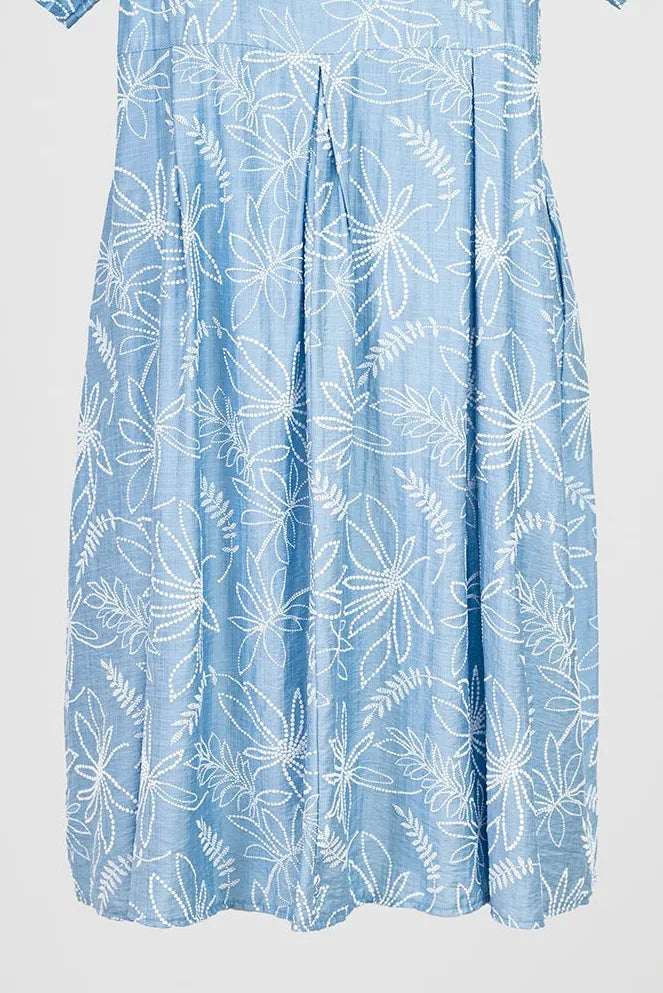 Дамска свободна рокля с флорален принт Flora Flow - до 4XL-рокли-6Sense