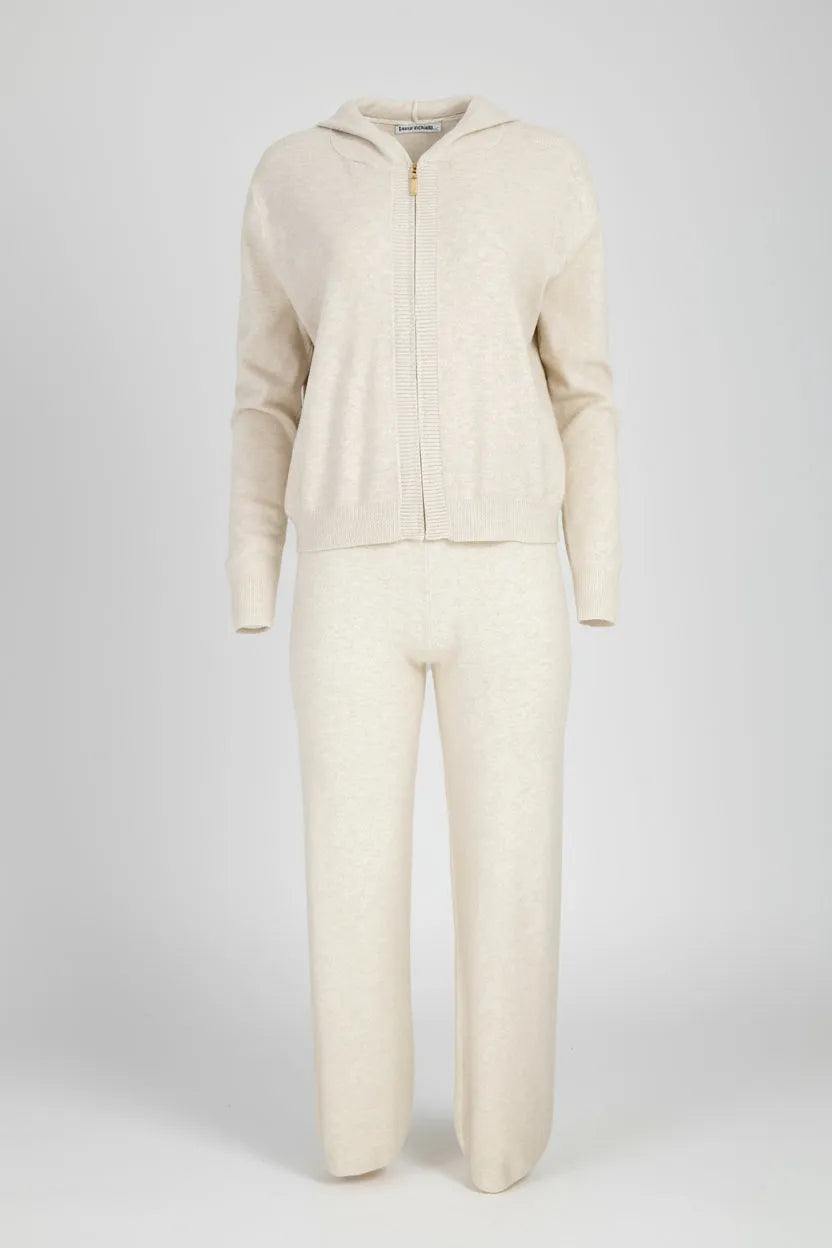 Дамски комплект от фино плетиво в екрю - Azure-комплекти-6Sense