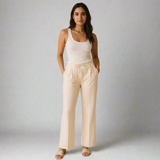 Дамски панталон с ластик и връзки - FREYA | Колекция есен-зима 6Sense