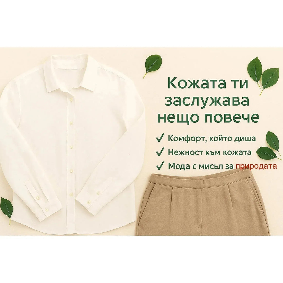 🌿 Естествените материи – изборът, който обгръща с грижа