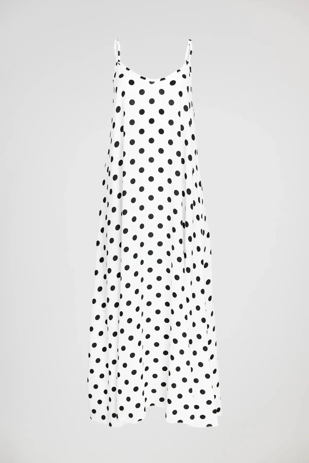 Бяла рокля на точки с презрамки – Ivory Dots-рокли-6Sense