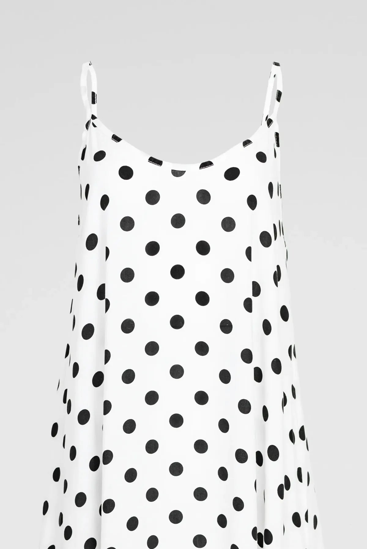 Бяла рокля на точки с презрамки – Ivory Dots-рокли-6Sense