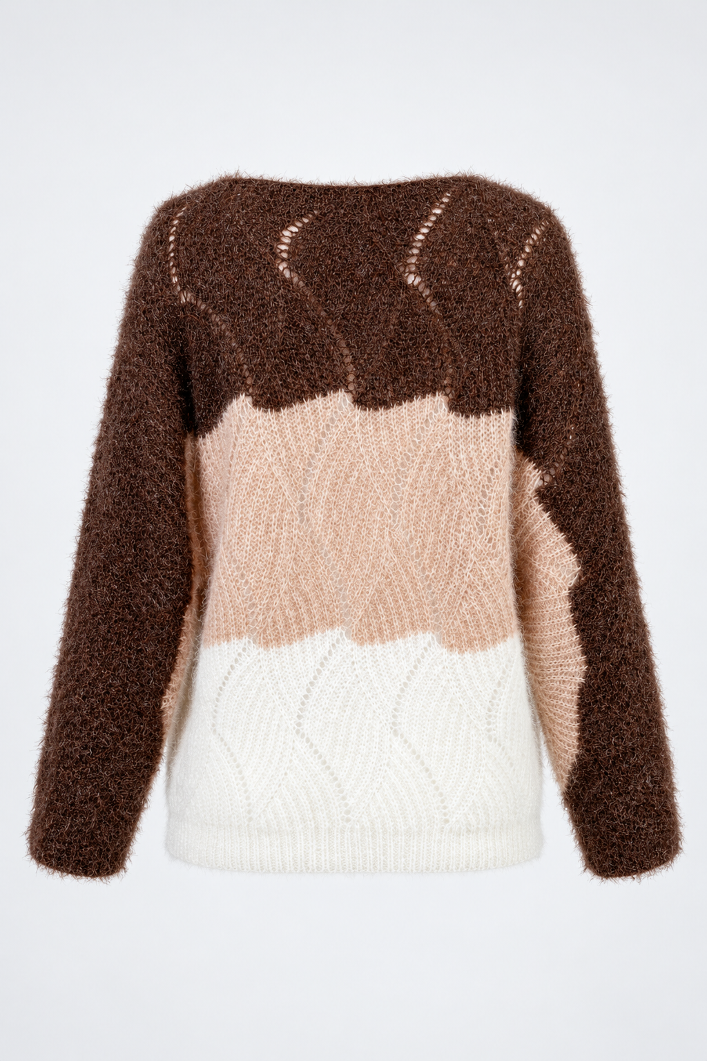 Дамски мохер пуловер трицветен – Tricolor Mohair