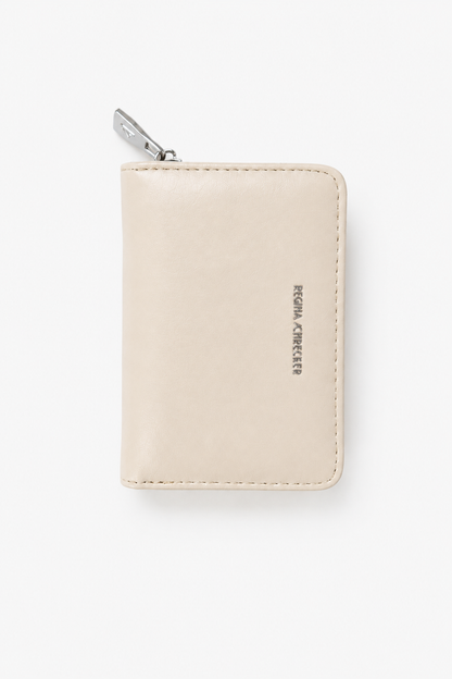 Дамско портмоне от еко кожа с цип екрю – Ivory Compact
