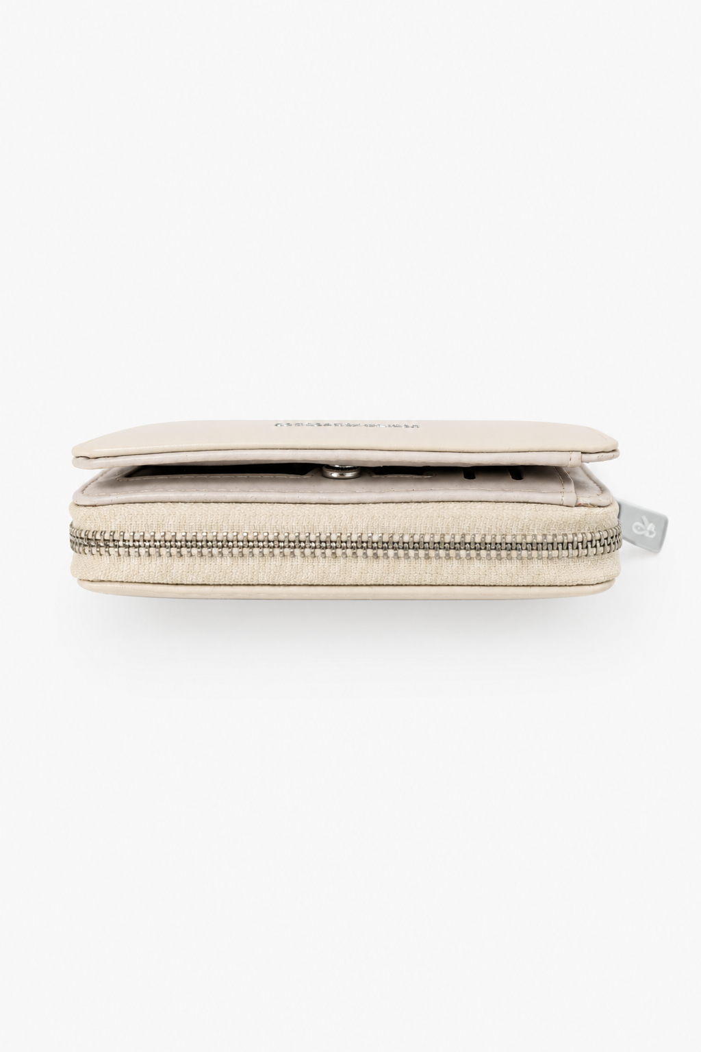 Дамско портмоне от еко кожа с цип екрю – Ivory Compact