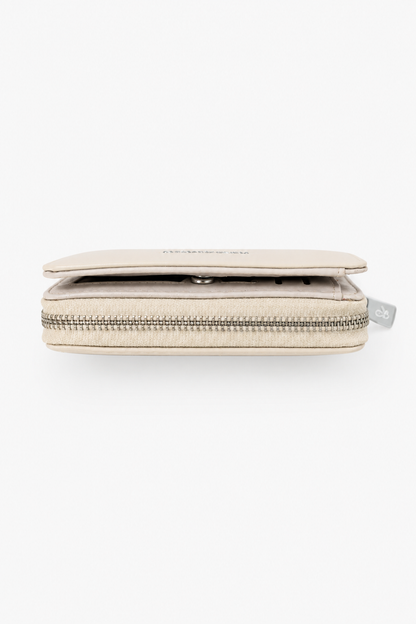 Дамско портмоне от еко кожа с цип екрю – Ivory Compact