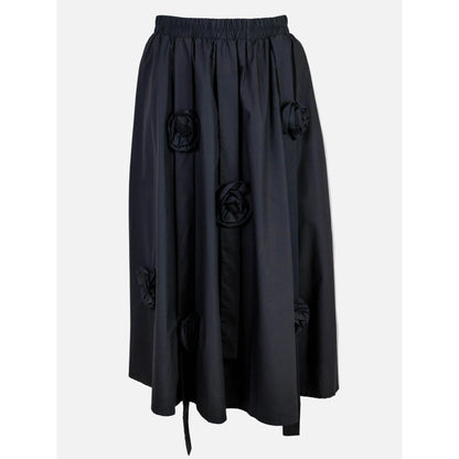 Черна миди пола с 3D рози | колекция есен-зима 6Sense