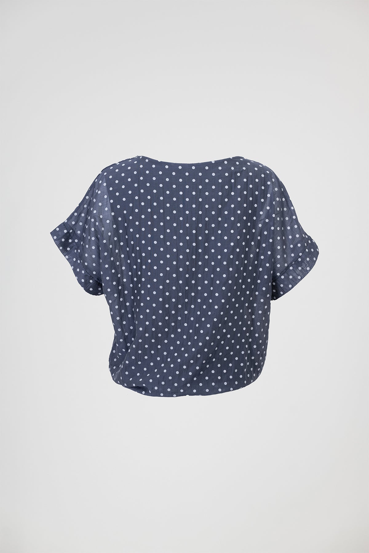 Дамска блуза на точки с връзка и тенсел – Litle Dots