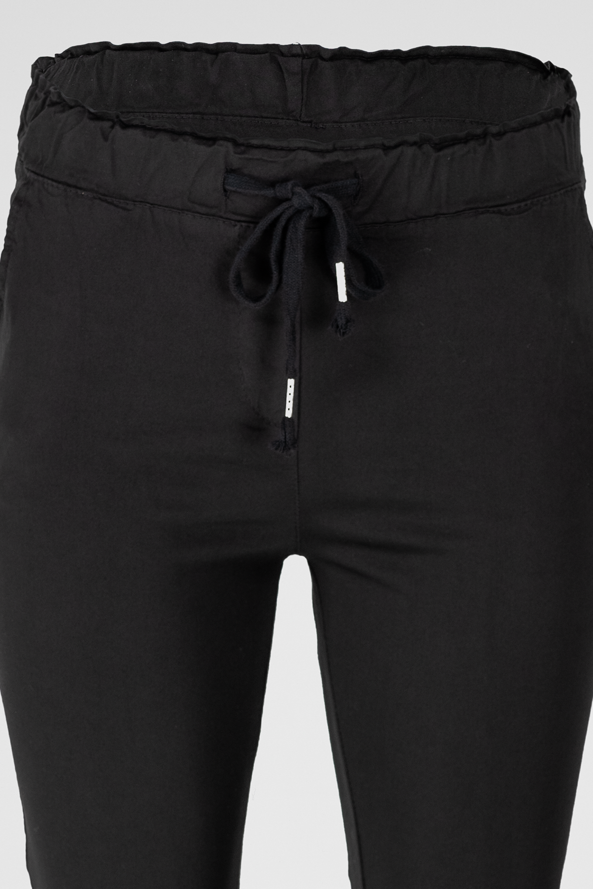 Дамски памучен панталон с еластична талия до 5XL - Noir Ease