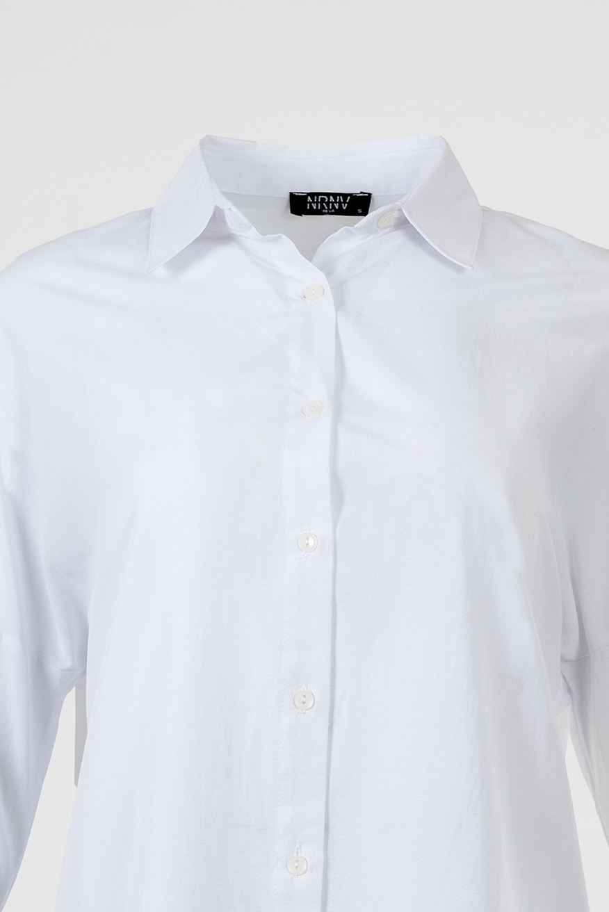 Дамска бяла памучна риза с класическа кройка – Pure White Shirt