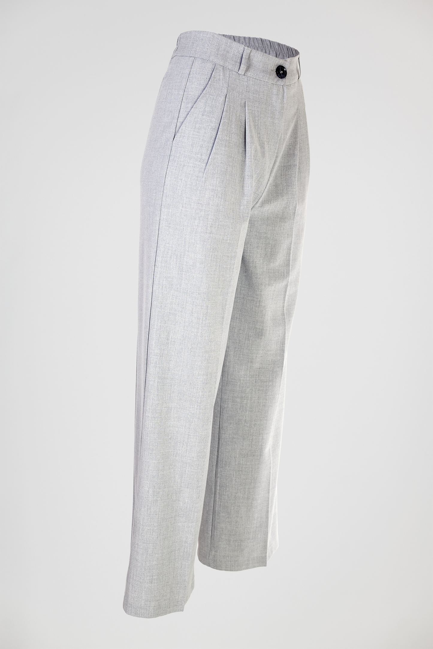 Дамски светлосив чино панталон с висока талия – Soft Grey Chino
