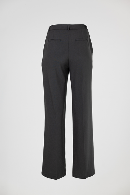 Черен дамски палацо панталон с широк крачол – Black Tailored Palazzo