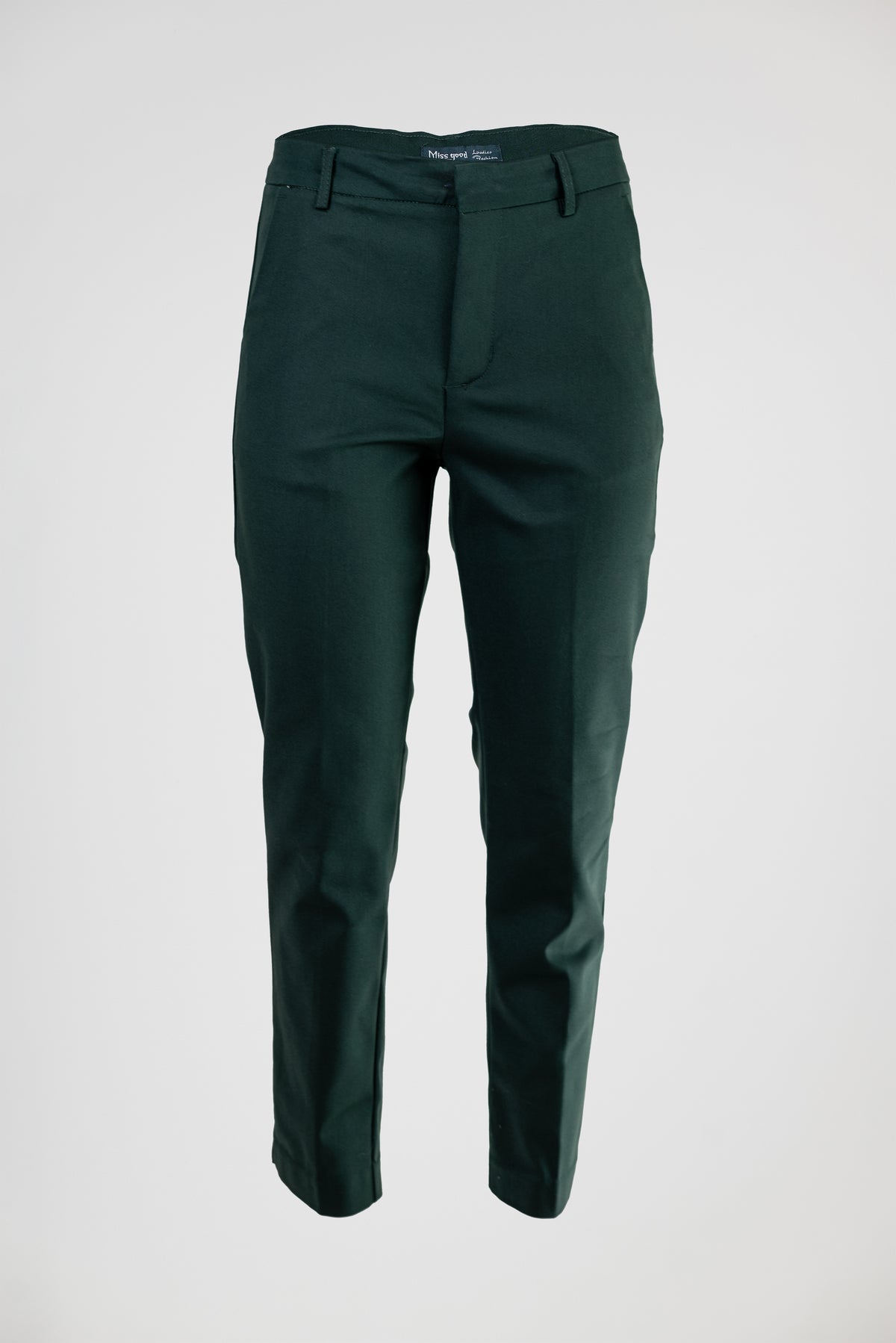 Дамски тъмнозелен панталон с висока талия – Forest Tailored Pants