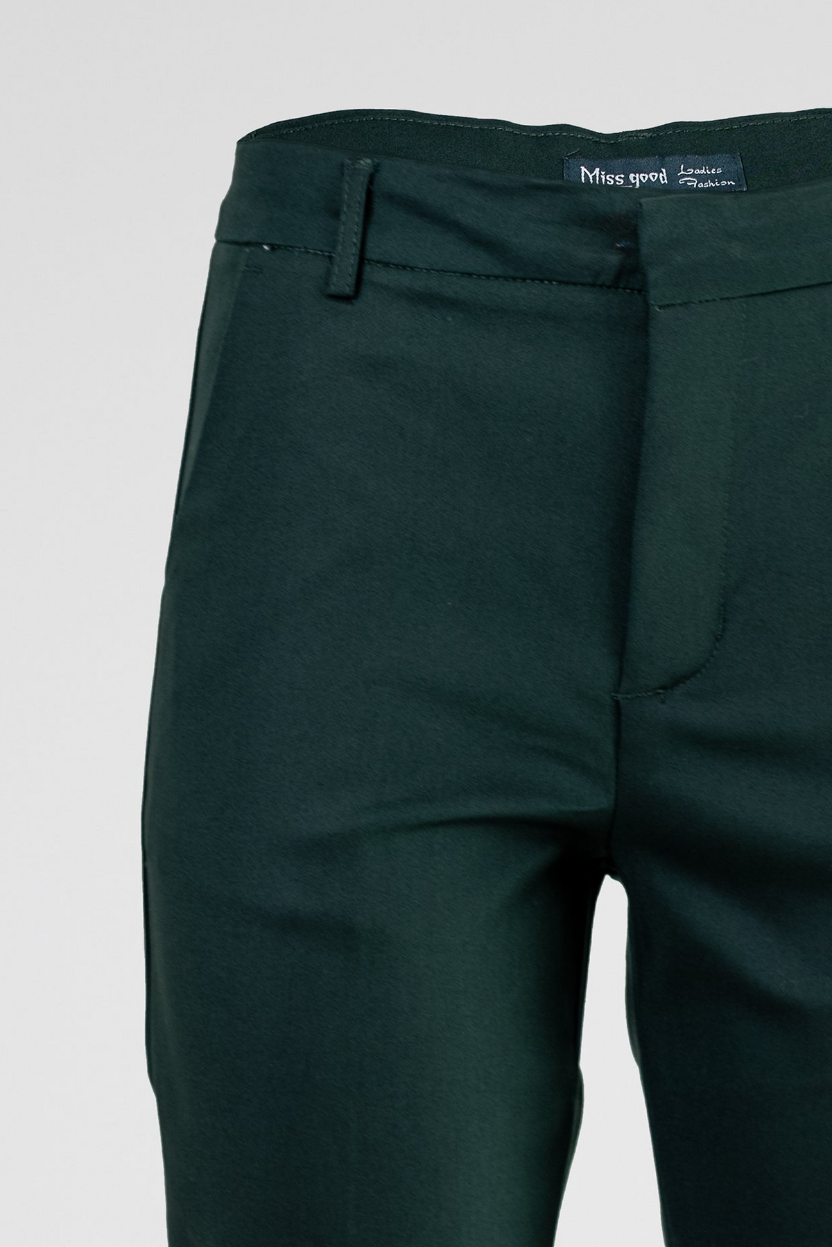 Дамски тъмнозелен панталон с висока талия – Forest Tailored Pants