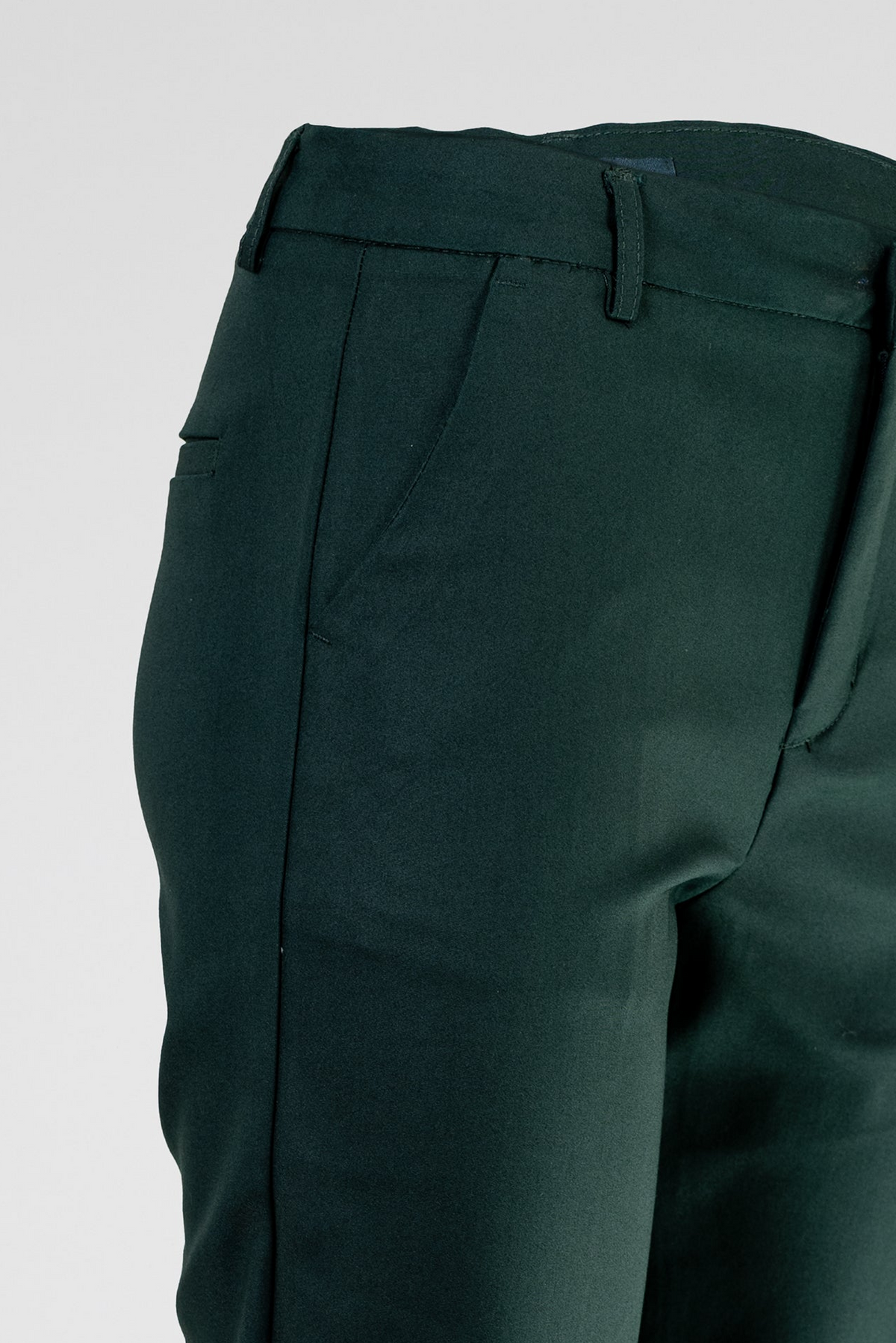 Дамски тъмнозелен панталон с висока талия – Forest Tailored Pants