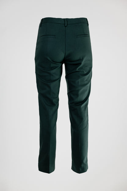 Дамски тъмнозелен панталон с висока талия – Forest Tailored Pants