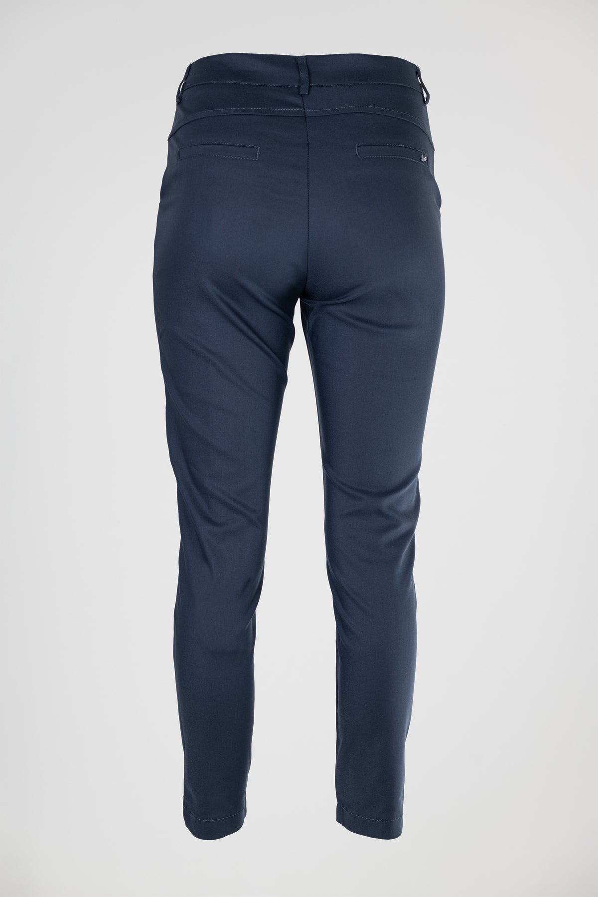 Дамски тъмносин панталон с права кройка и висока талия – Navy Tailored Pants