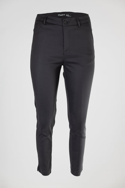 Дамски черен панталон с права кройка и висока талия – Black Tailored Pants