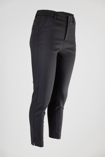 Дамски черен панталон с права кройка и висока талия – Black Tailored Pants