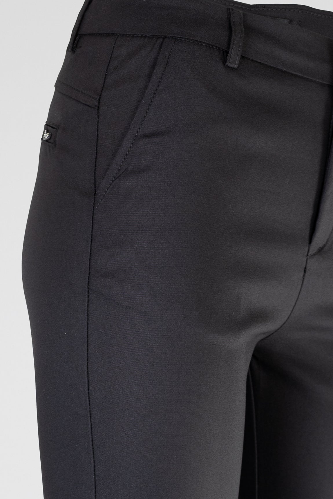 Дамски черен панталон с права кройка и висока талия – Black Tailored Pants
