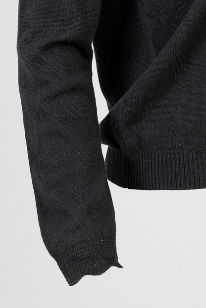 Дамски вълнен пуловер с ажурни детайли – Wool Edge