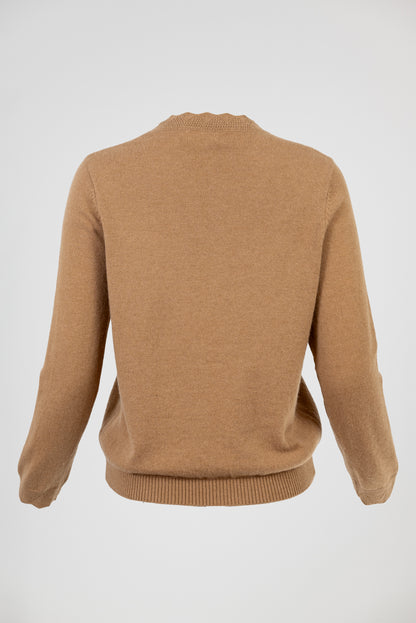 Дамски вълнен пуловер с ажурни детайли – Wool Edge