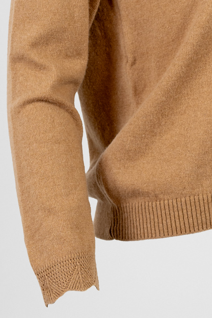 Дамски вълнен пуловер с ажурни детайли – Wool Edge