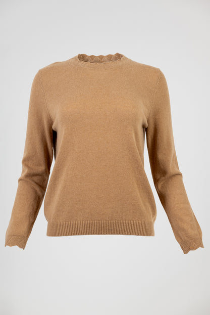Дамски вълнен пуловер с ажурни детайли – Wool Edge