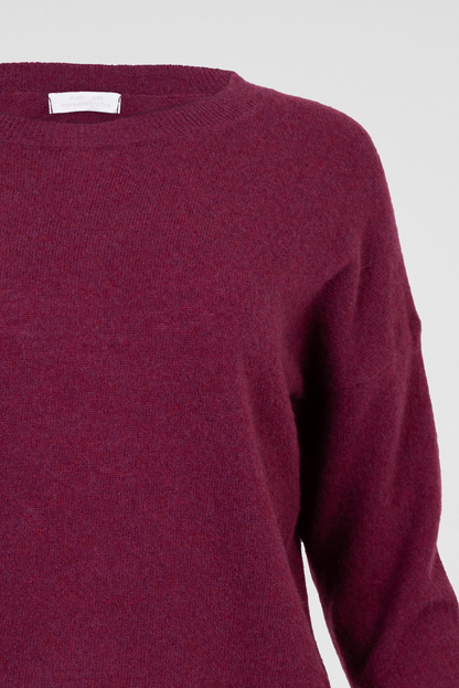 Дамски пуловер от 100% мериносова вълна – Merino Burgundy