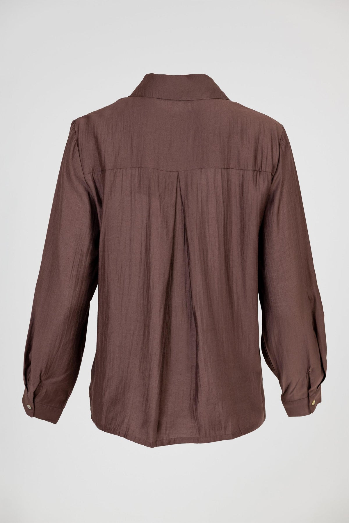 Дамска риза от вискоза в цвят шоколадово кафяво – Coffee Shirt