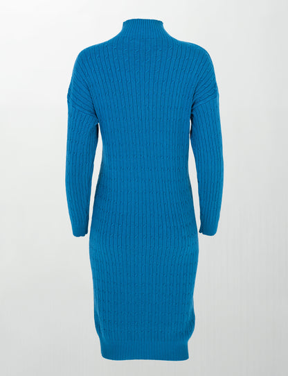 Плетена рокля с полу-поло яка - Serina