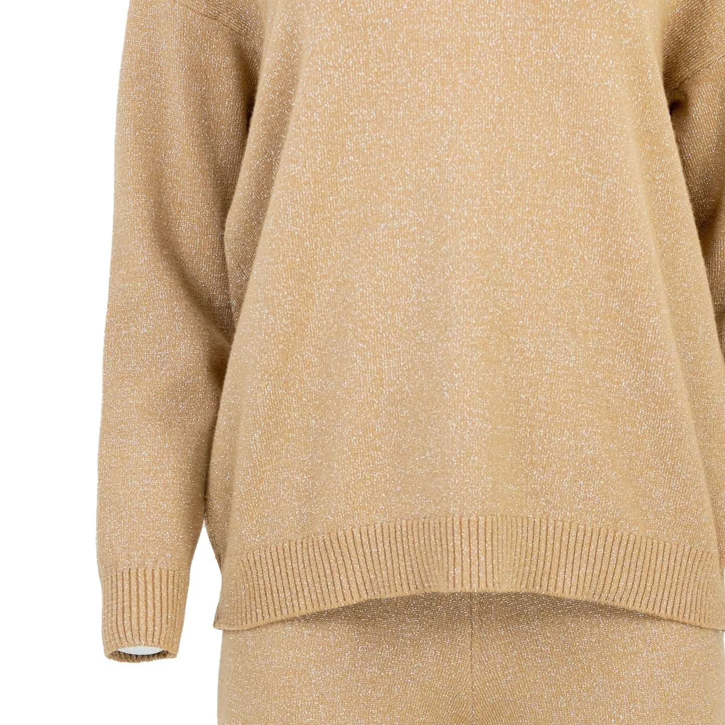 Дамски комплект от фино плетиво в златисто - Sand