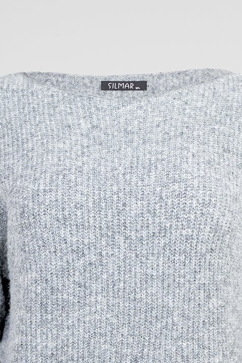 Дамски пуловер Soft Rib Classic – светлосив