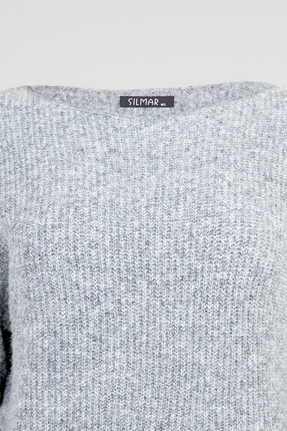 Дамски пуловер Soft Rib Classic – светлосив
