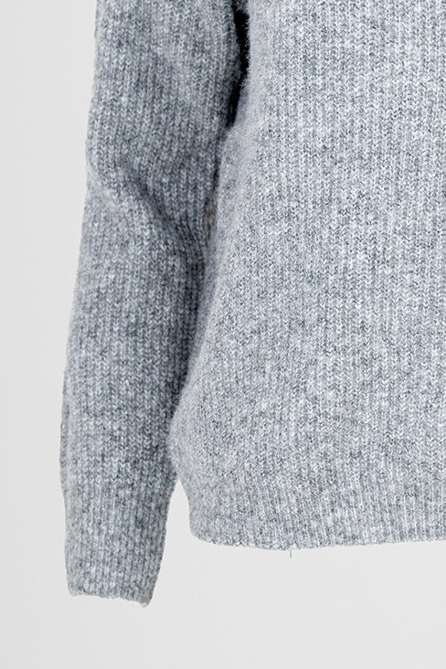 Дамски пуловер Soft Rib Classic – светлосив