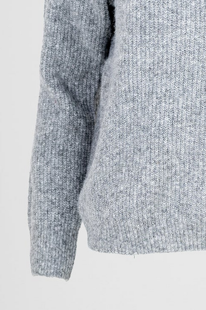 Дамски пуловер Soft Rib Classic – светлосив