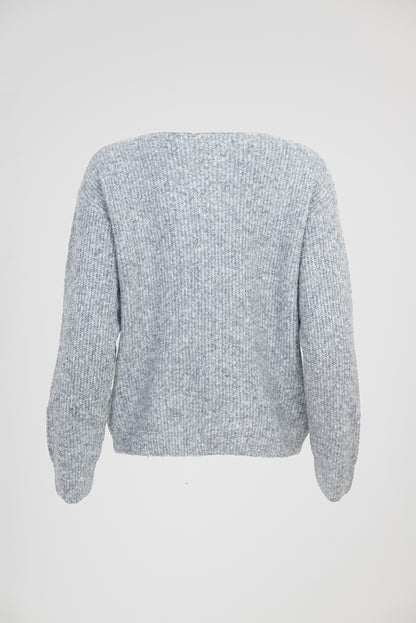 Дамски пуловер Soft Rib Classic – светлосив