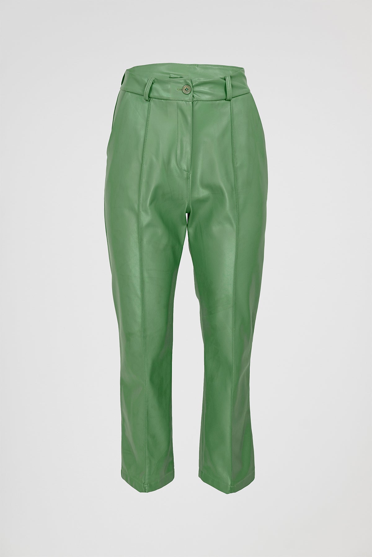 Дамски панталони от изкуствена кожа - Green Edge