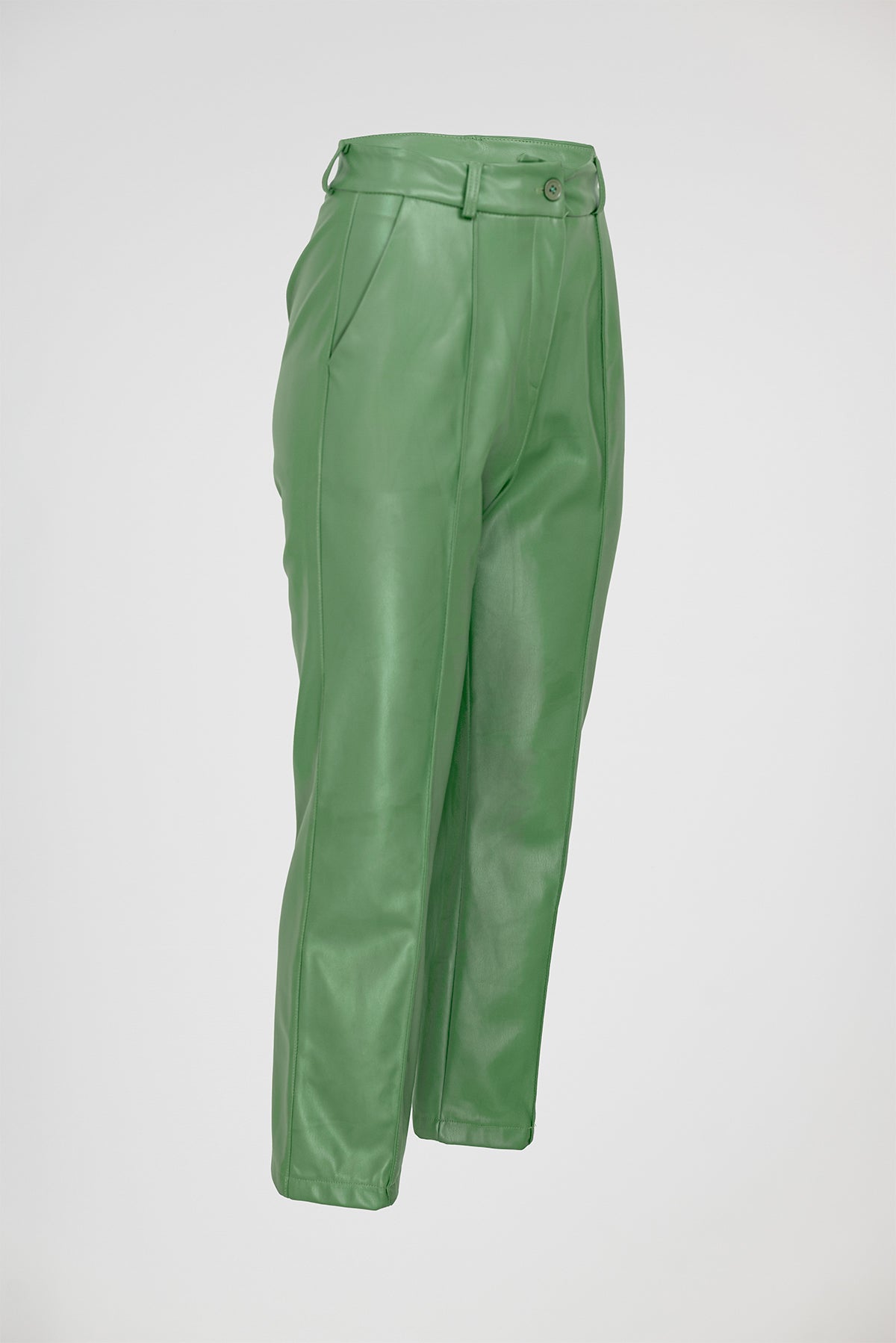 Дамски панталони от изкуствена кожа - Green Edge