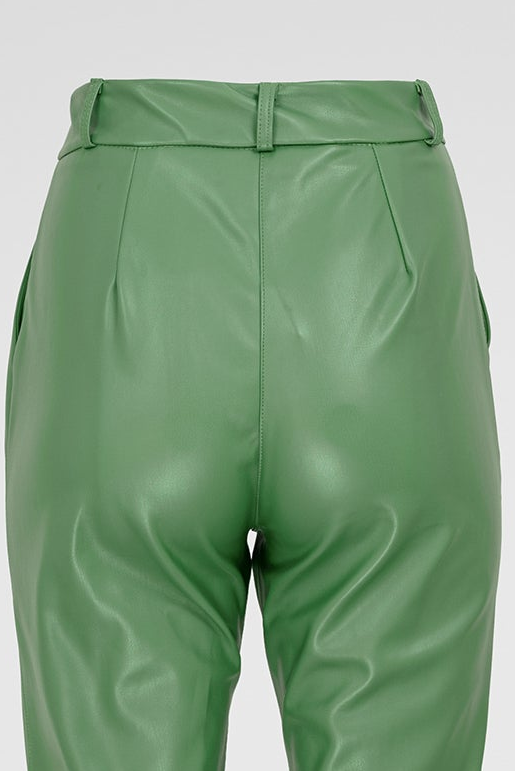 Дамски панталони от изкуствена кожа - Green Edge