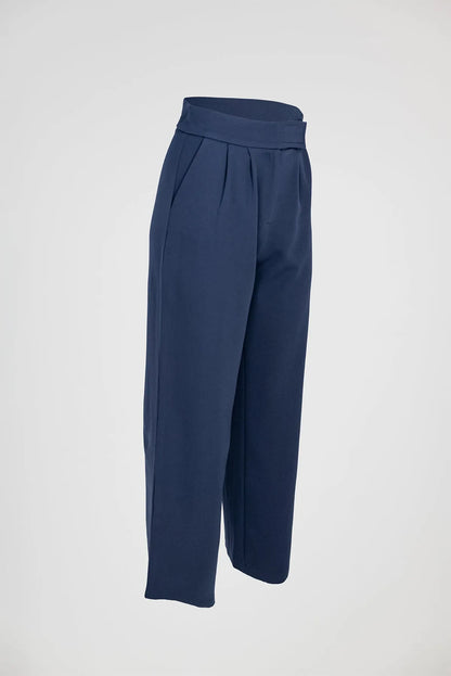 Дамски тъмносин палацо панталон – Navy Orbit