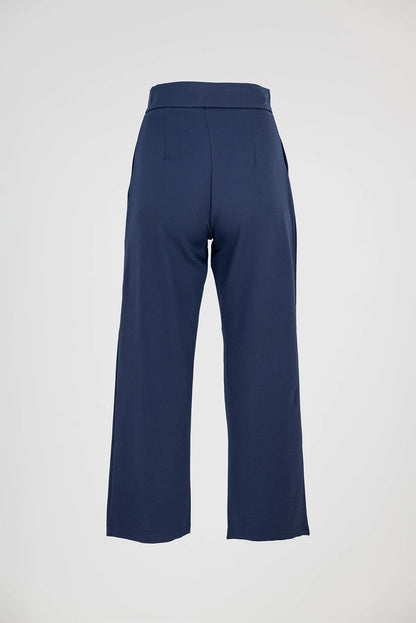 Дамски тъмносин палацо панталон – Navy Orbit